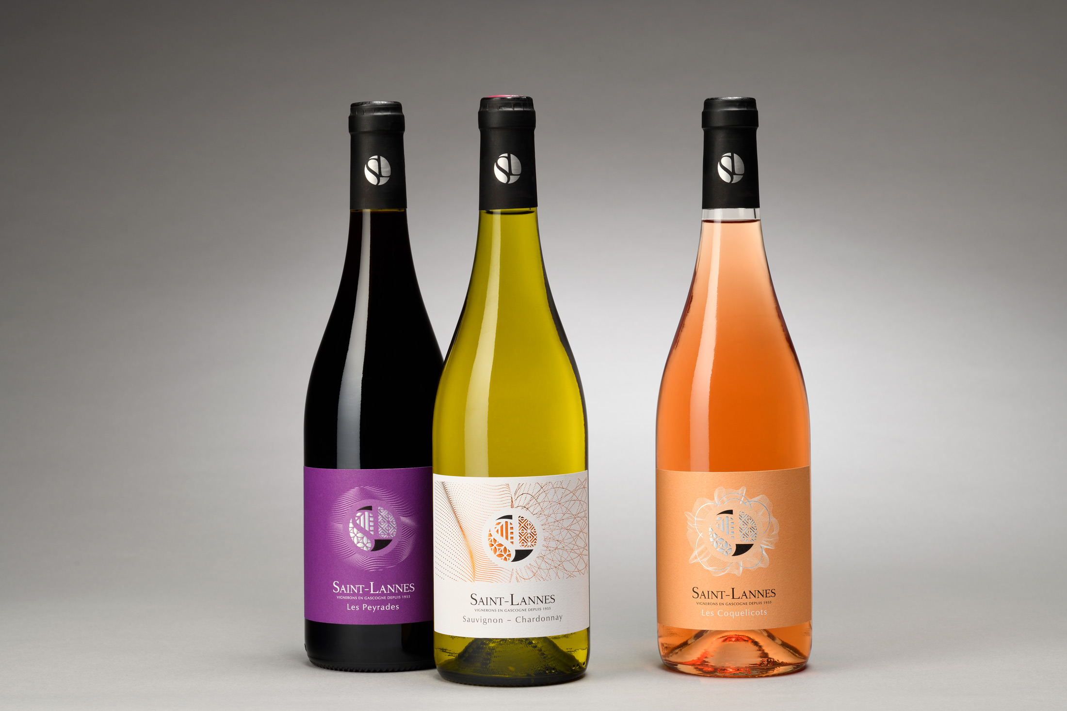 Saint Lannes - etiquettes de vin - les peyrades - Chardonnay - Les Coquelicots