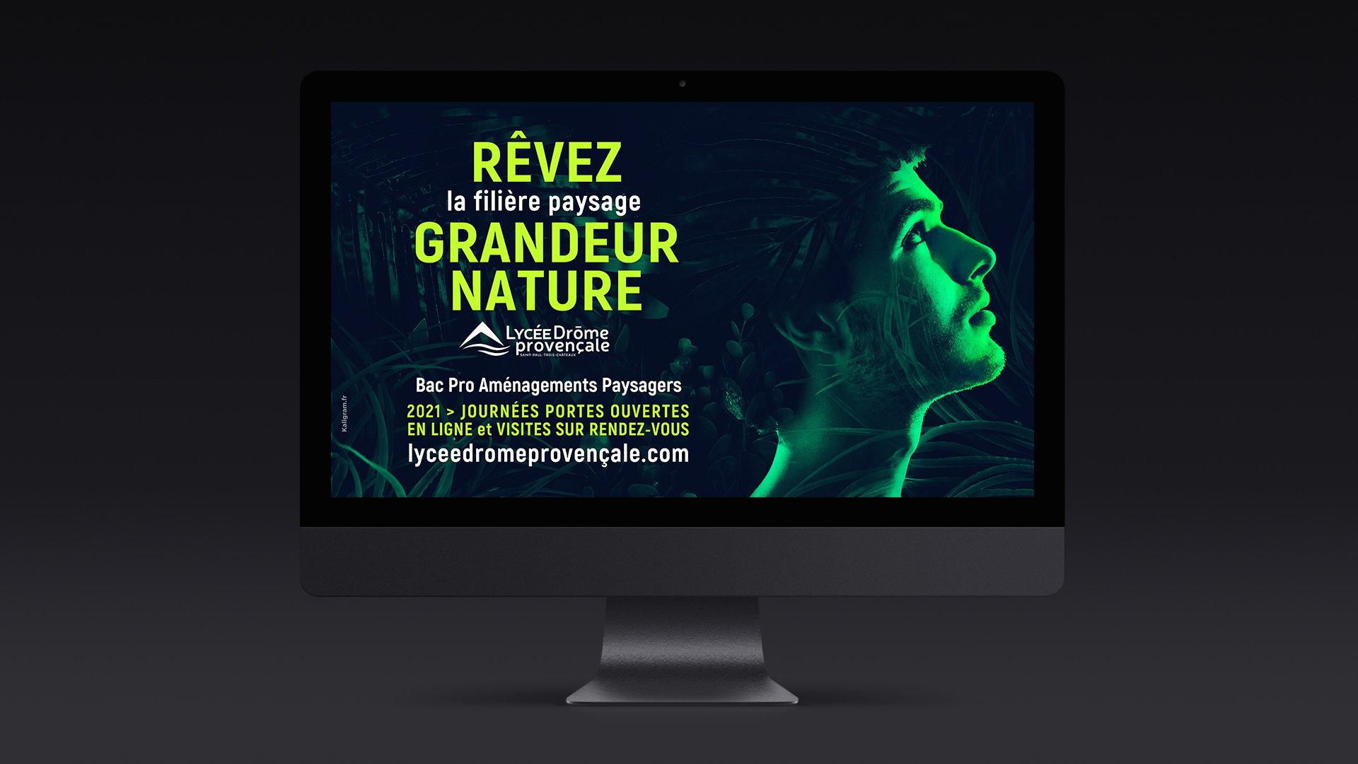 Lycée Drôme provençale - annonce pour web pour la section Bac pro paysagers - rêvez grandeur nature