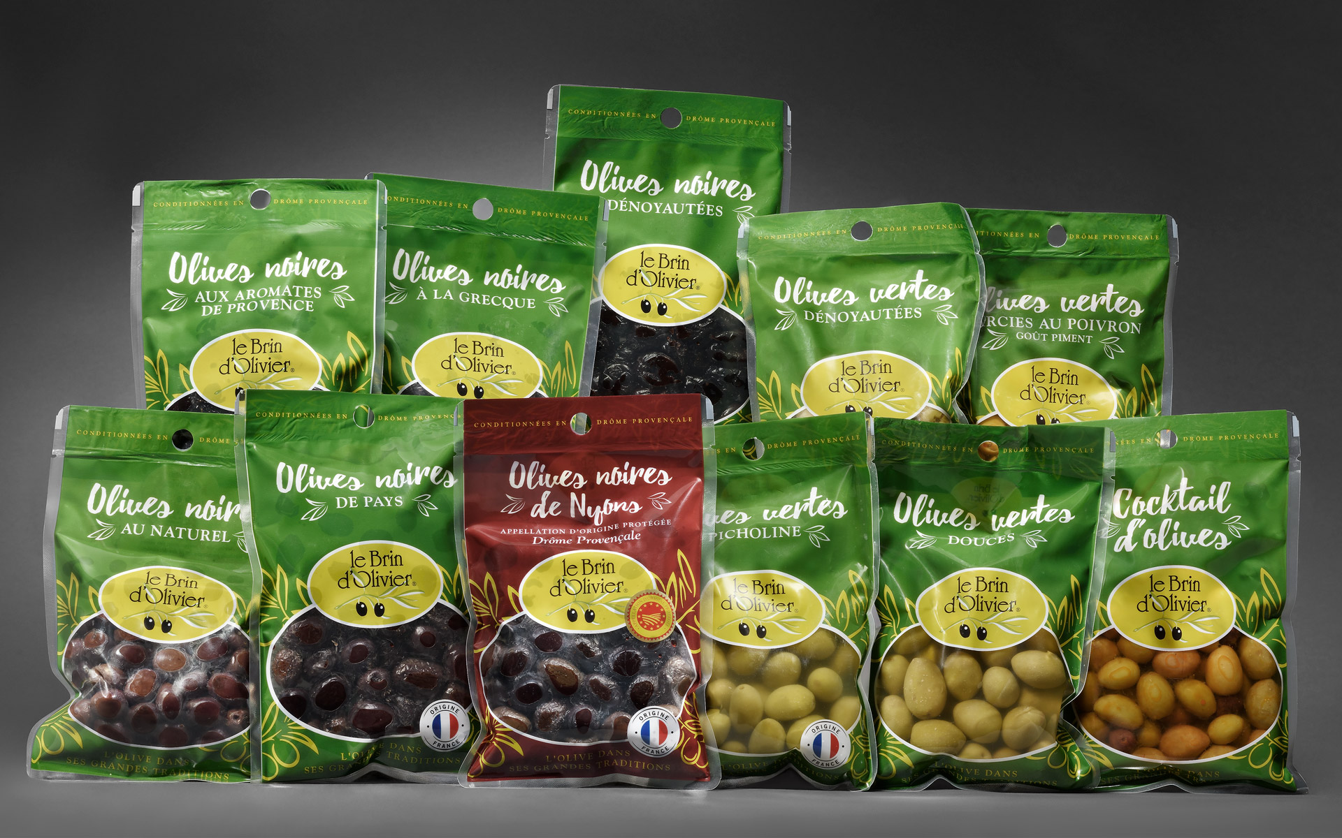 Brin d'Olivier - sachets gamme olives